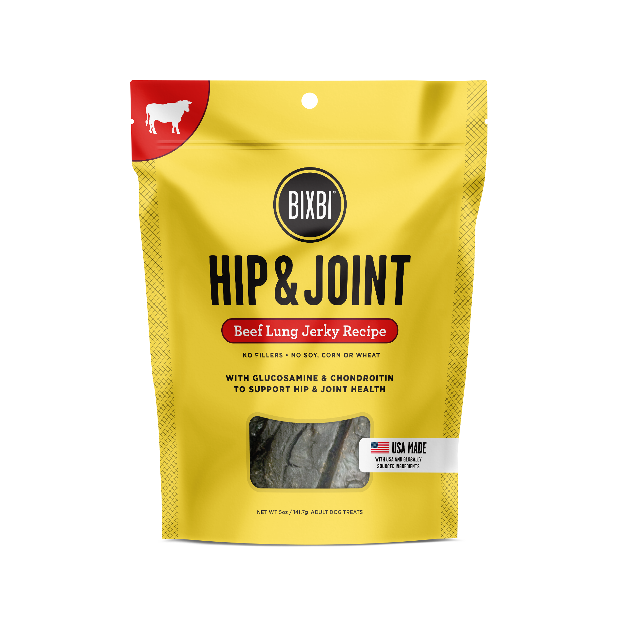 BIXBI® Hip & Joint Jerky Treats for Dogs – Beef Lung Recipe