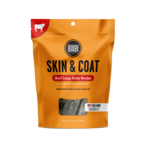 BIXBI® Skin & Coat Jerky Treats for Dogs – Beef Lung Recipe