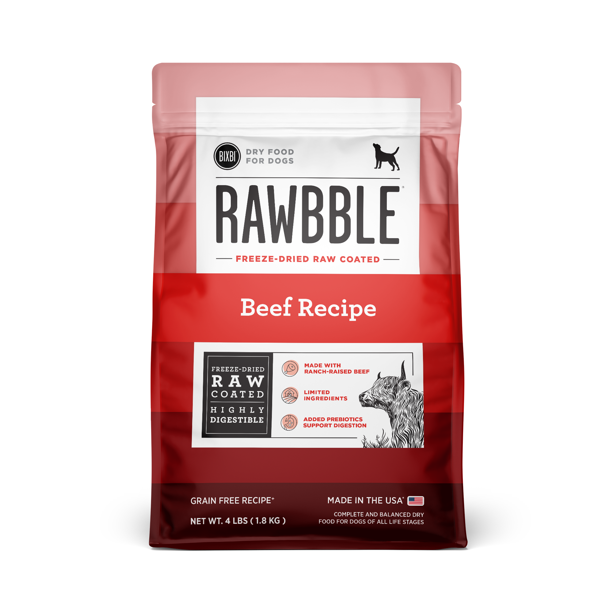 Rawbble® Dry Food for Dogs – Beef Recipe